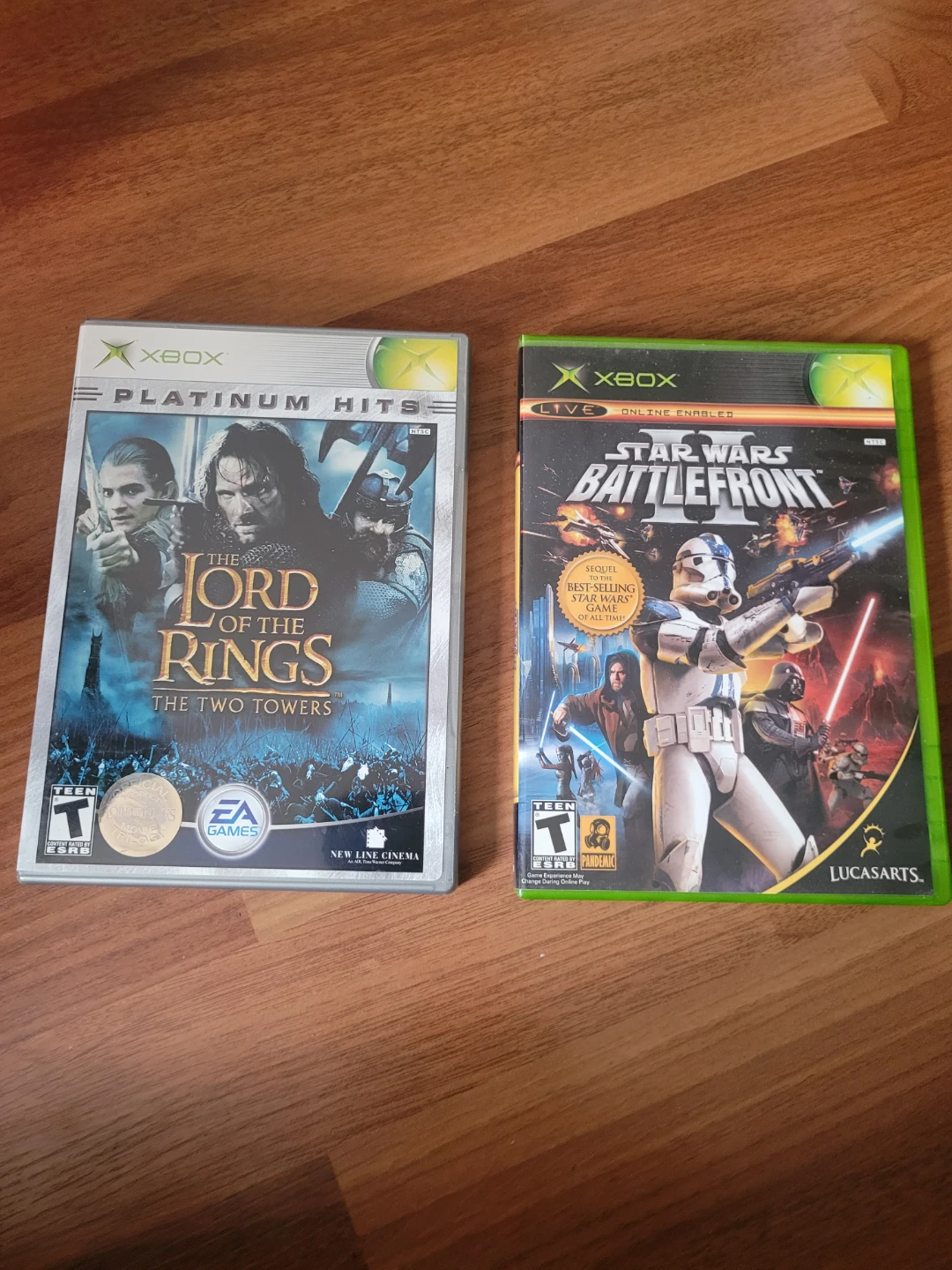Xbox Lord of the Rings:  and Star Wars Battlefront II Games