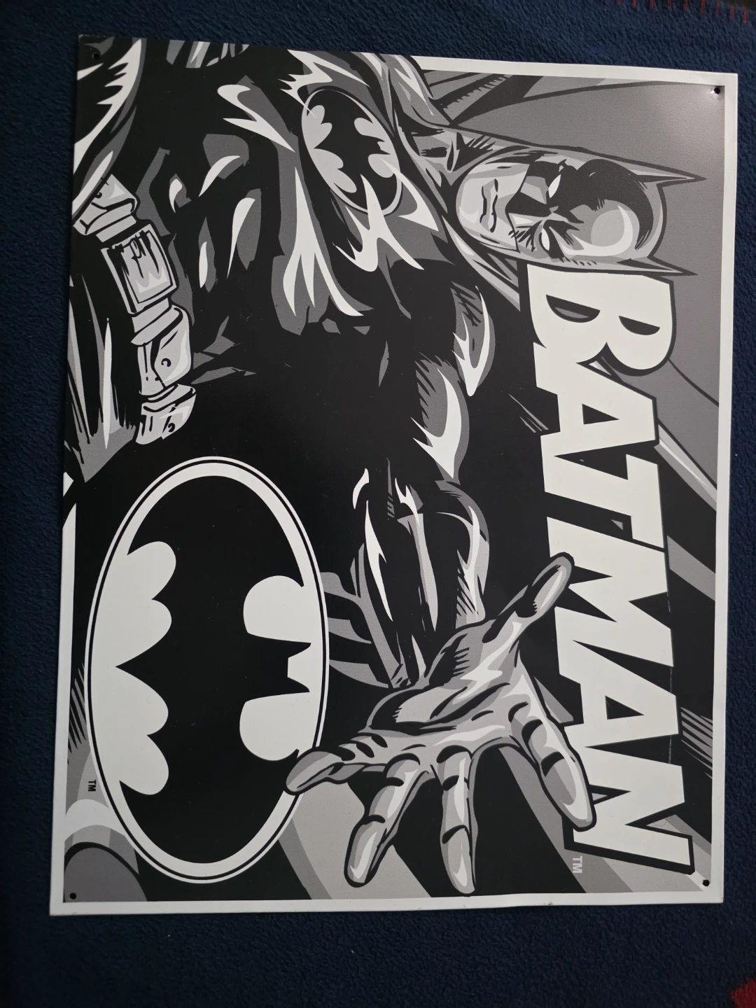 Batman Comic Art Metal Sign