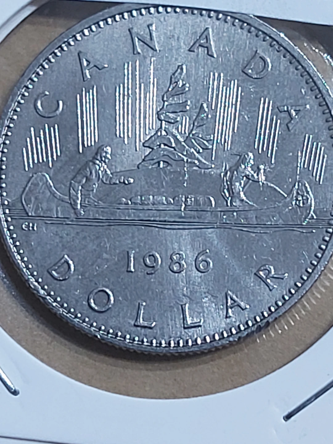 1986 Canada Voyageur Dollar Coin - photo 2