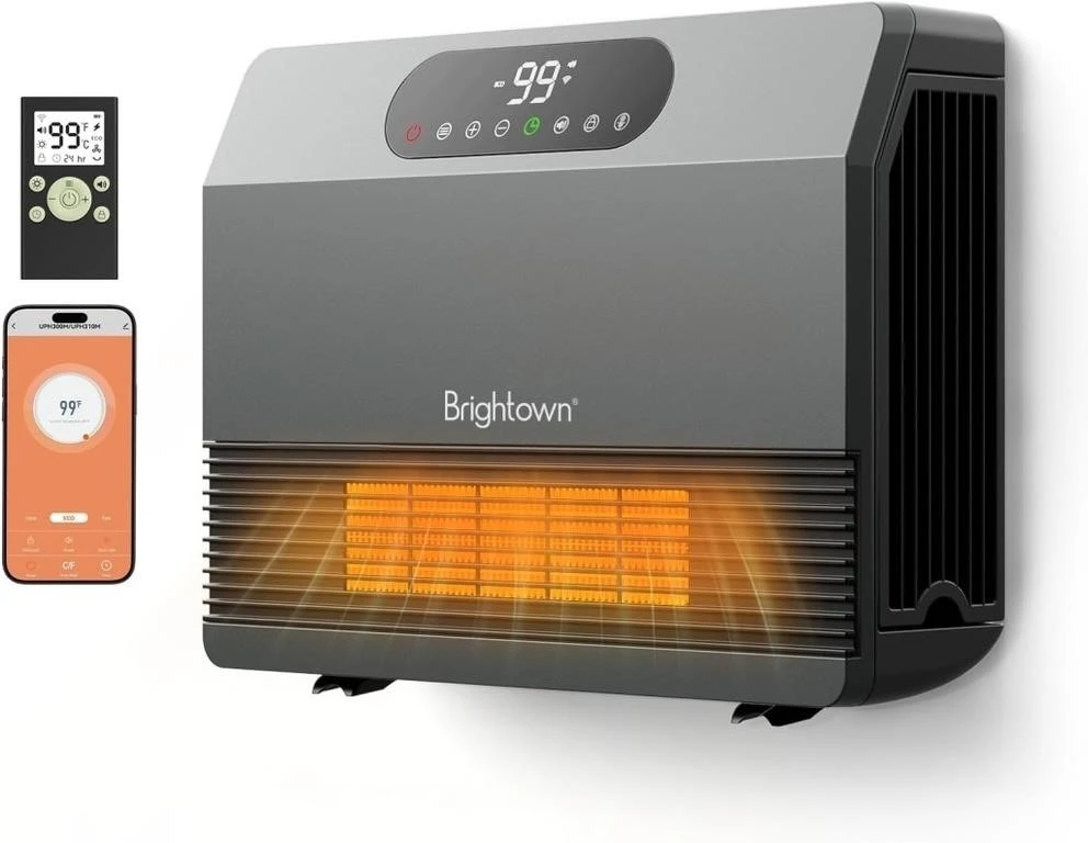 Brightown 1500W Smart Ceramic Heater with Remote