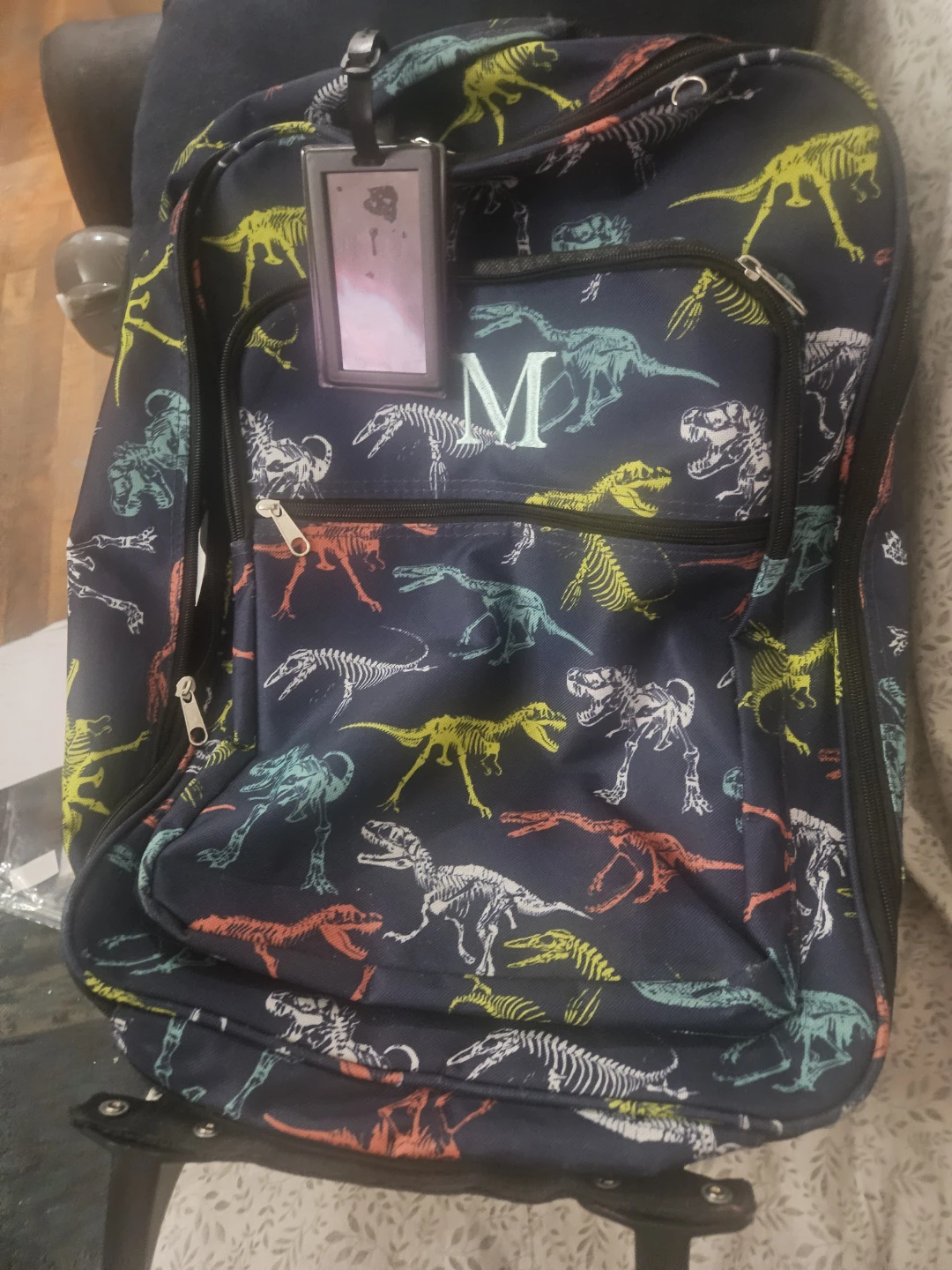 Kids Dinosaur Rolling Backpack