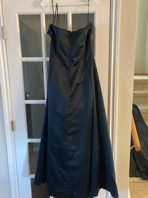 Black Satin Evening Gown (Bridesmaid or Grad) - photo 2