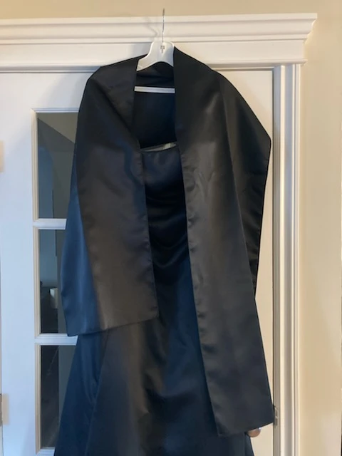 Black Satin Evening Gown (Bridesmaid or Grad) - photo 3