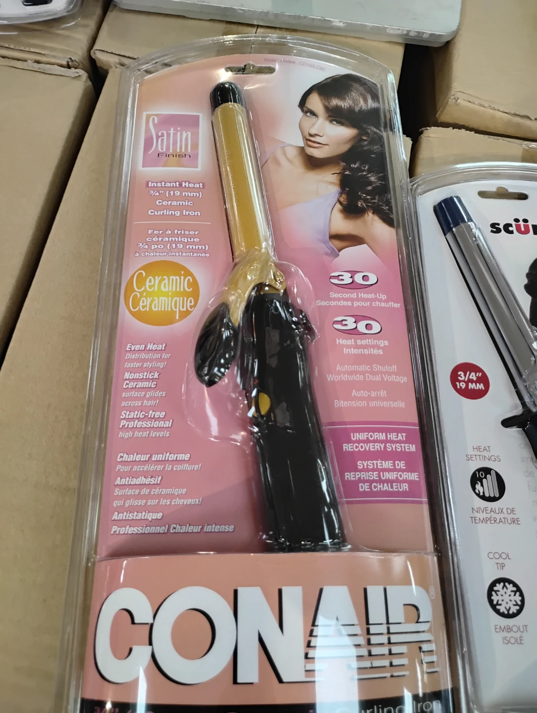 Conair Satin Finish Ceramic Curling Iron 3/4 inch