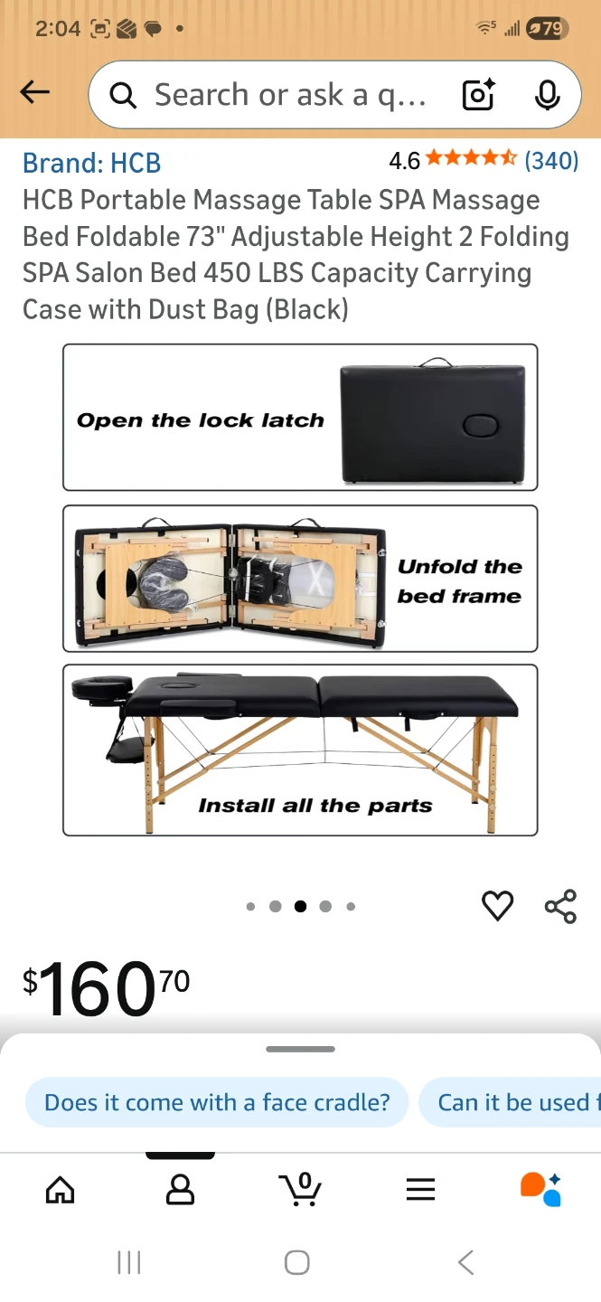 HCB Foldable Massage Table SPA Bed - photo 4