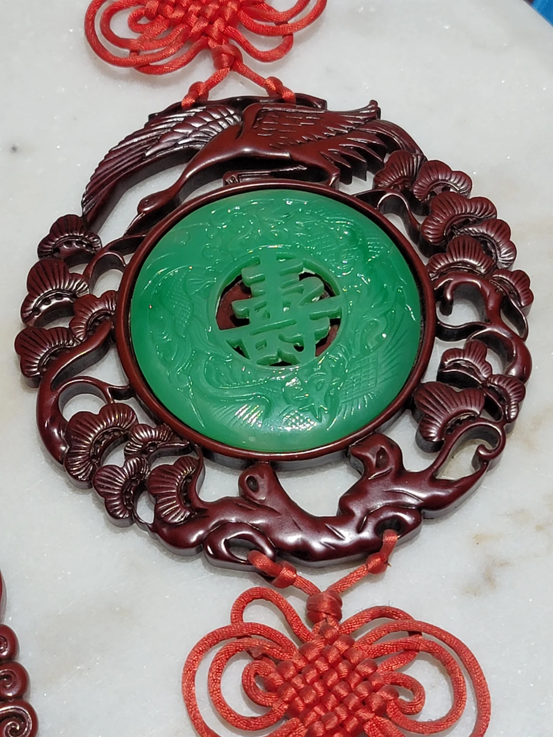 Chinese Dragon & Crane Ornate Hanging Charms - photo 3