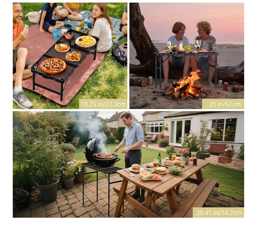 Tri-fold Grill Table - Black - photo 5