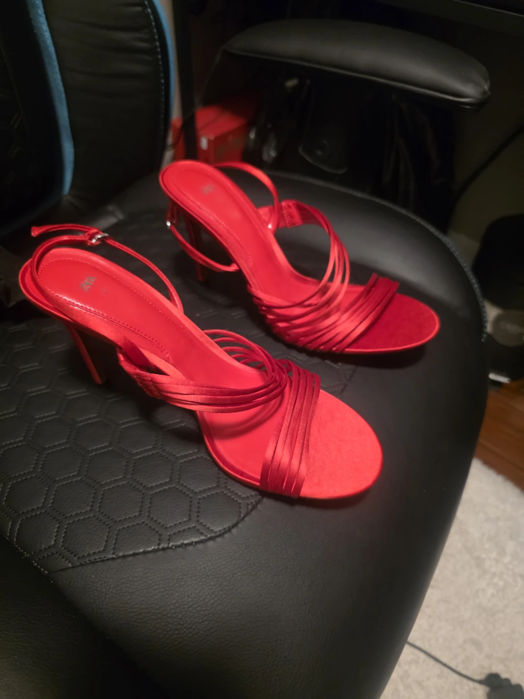 Red Strappy Heels