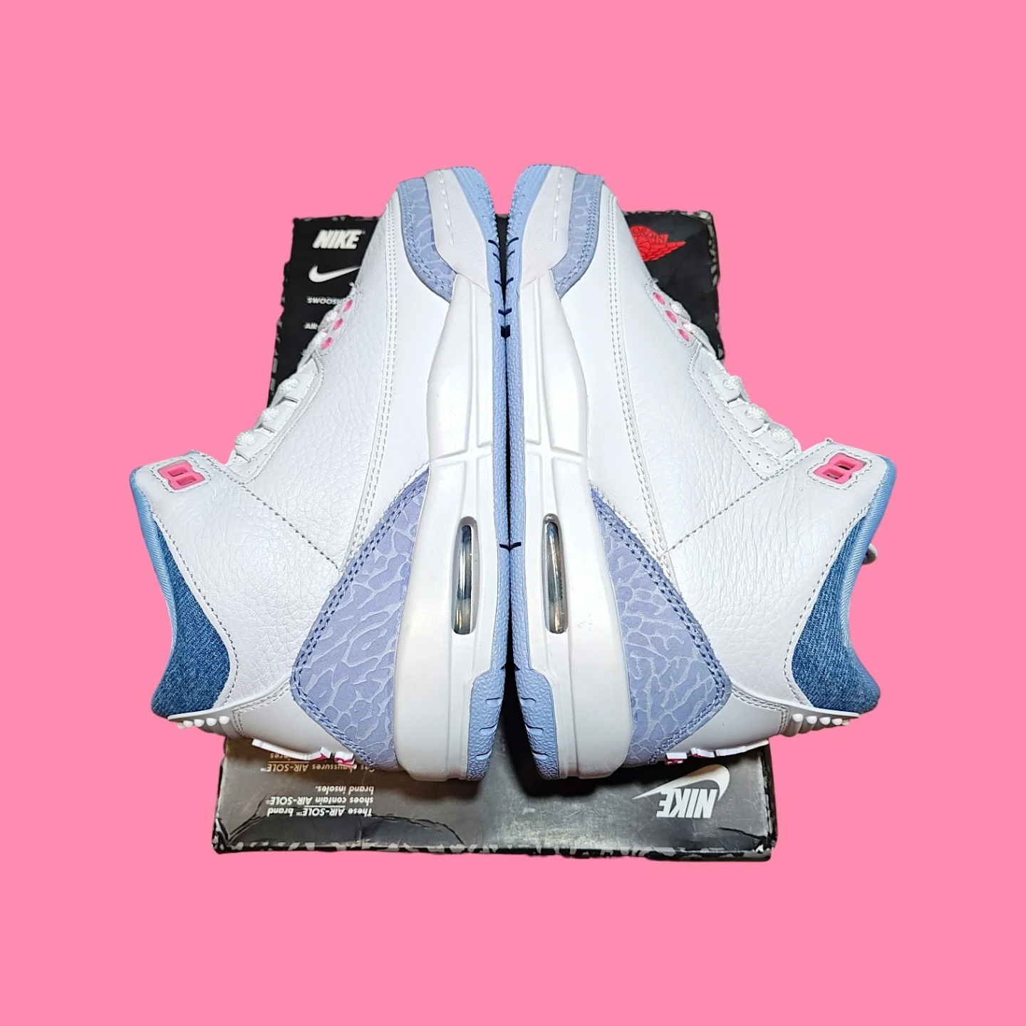 🚺3.5Y US—Air Jordan 3 Retro GS 2025 [PINK GLOW–COBALT BLISS] - photo 4