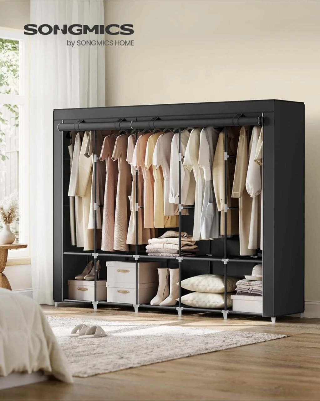 SONGMICS Portable Clothes Closet Wardrobe