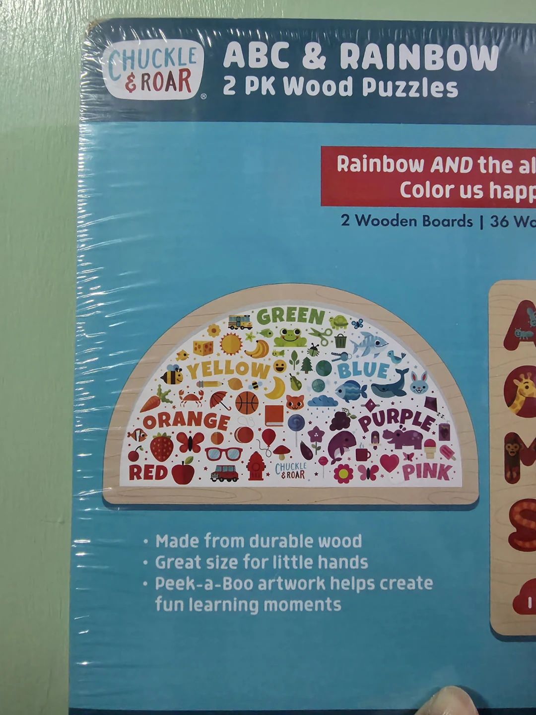 Chuckle & Roar ABC & Rainbow 2 PK Wood Puzzles - photo 2