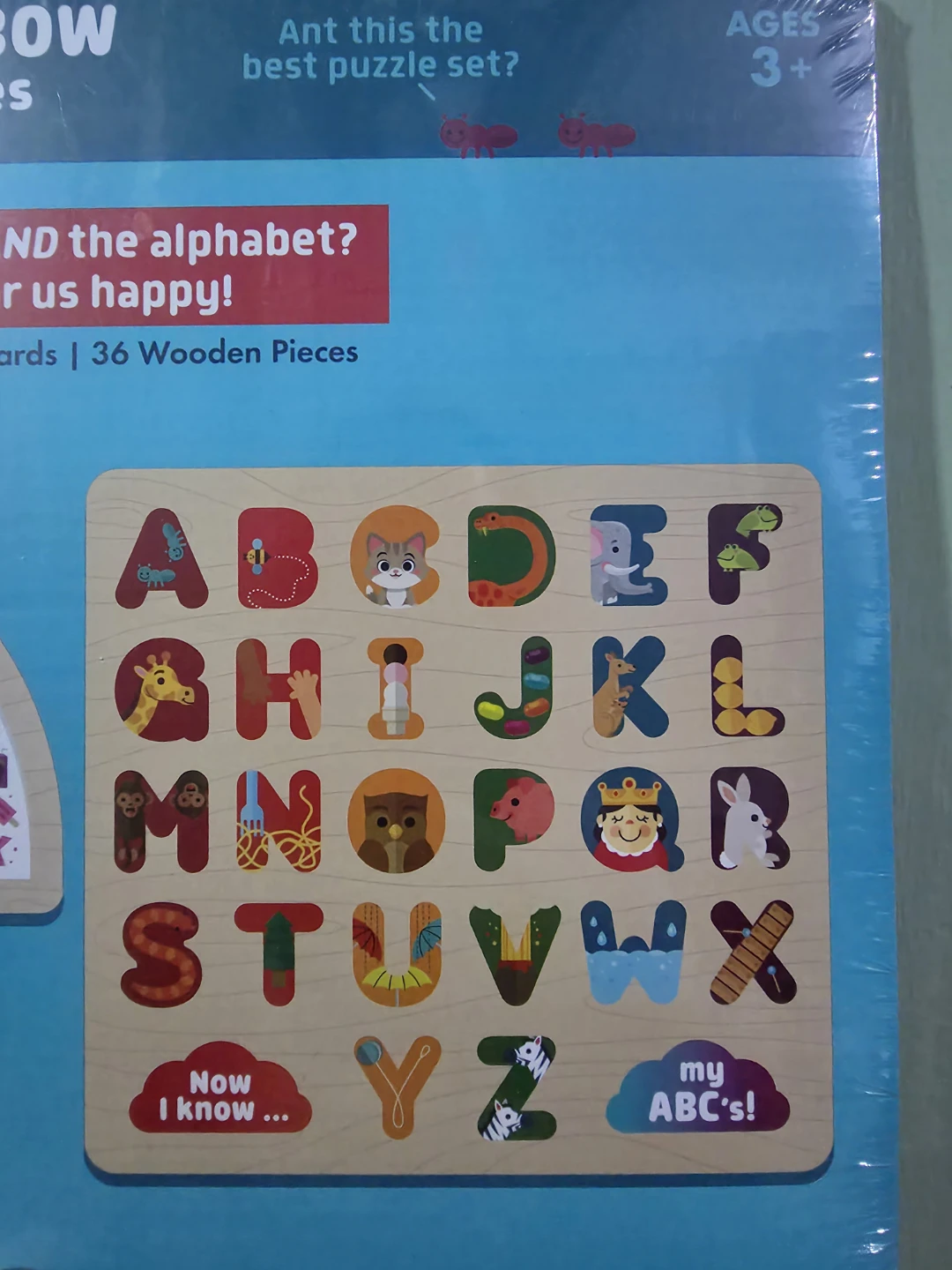 Chuckle & Roar ABC & Rainbow 2 PK Wood Puzzles - photo 3