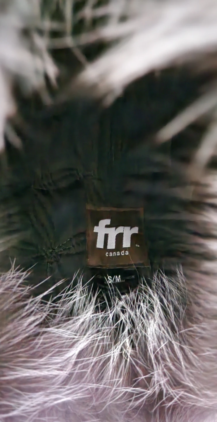 FRR Canada Black Leather Trapper Hat with Fur Trim S/M - photo 3