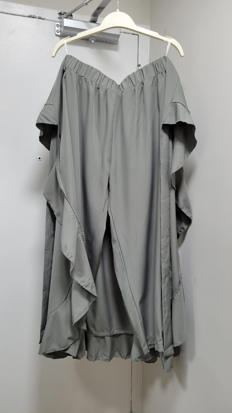 Women Casual Plain Tie-Waist Wrap Skirts Pants - photo 3
