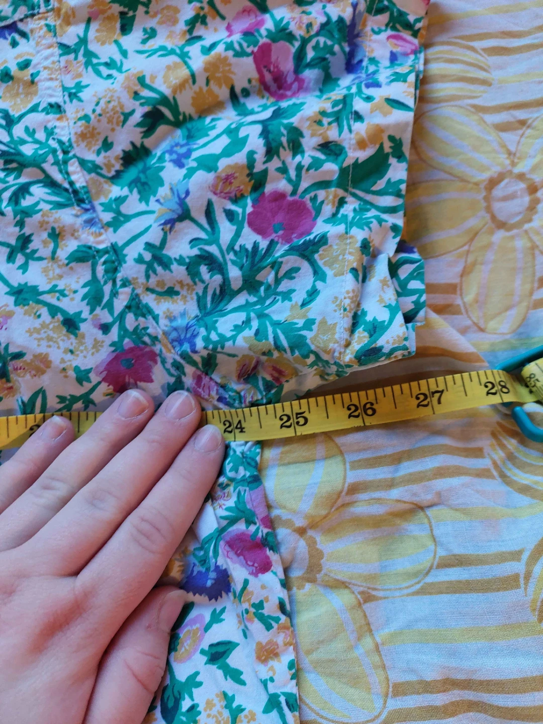 80s floral short sleeve button up blouse - photo 5