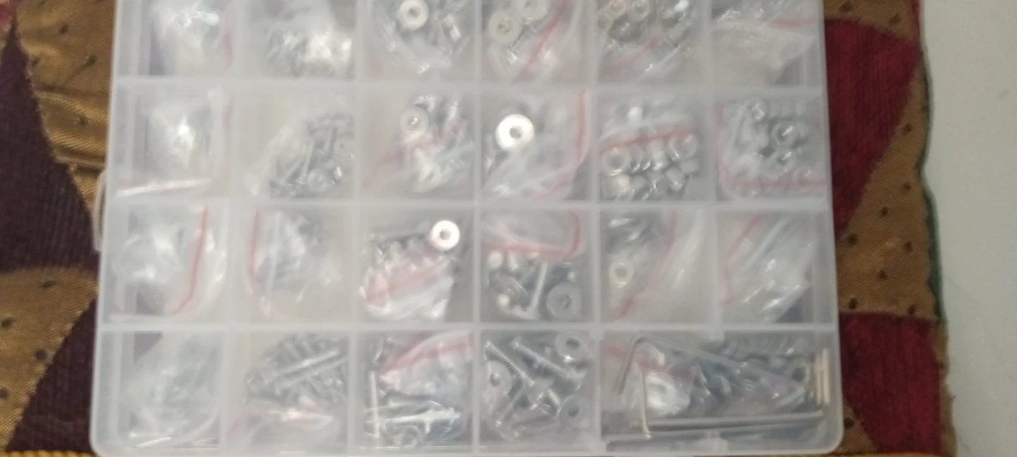 WYFY 660 Piece Steel Hex Flat Head Screw and Nut Assortment Kit
