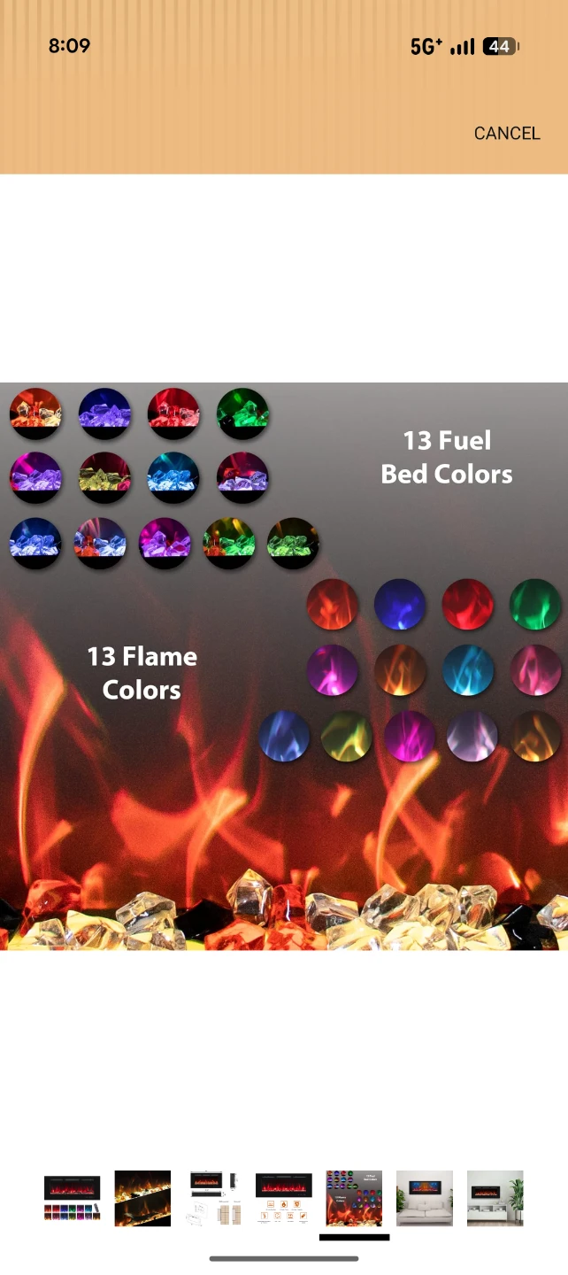 36" Electric Fireplace with Remote Control - photo 3