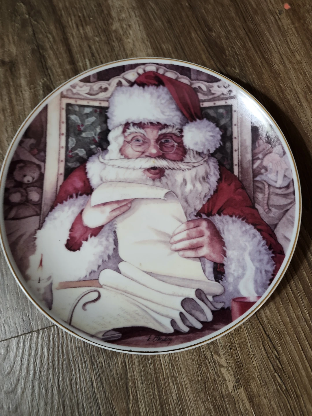 Kathy O'Malley "Checking It Twice" Collector Plate