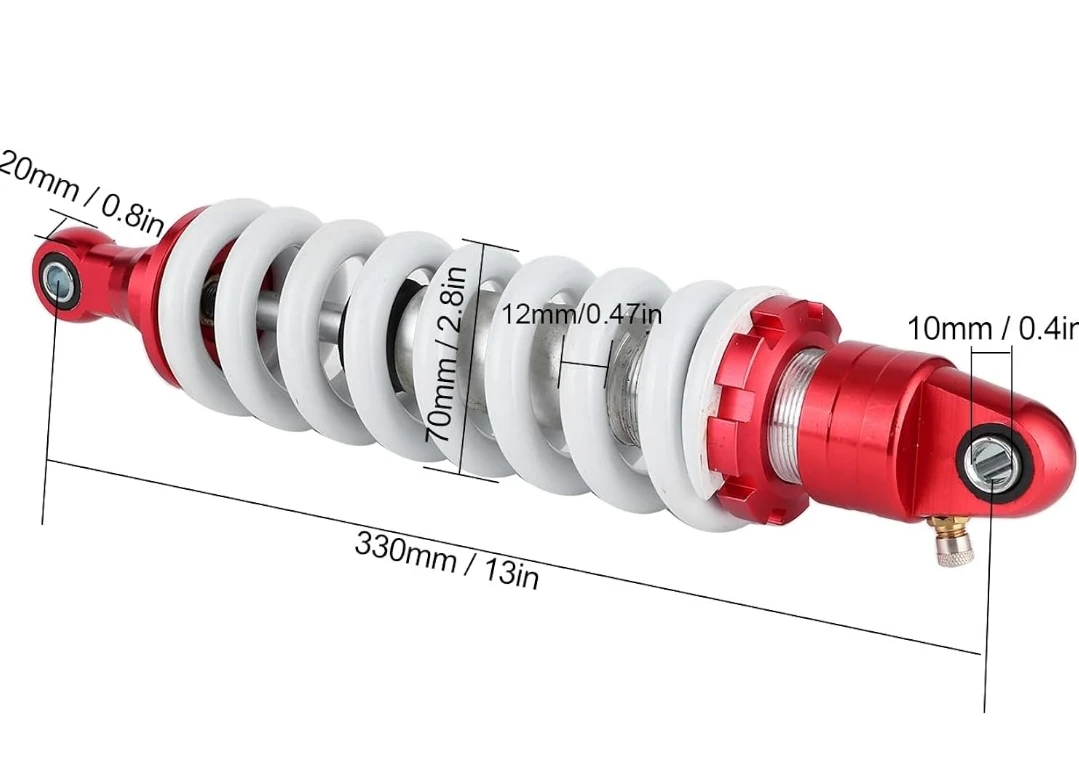 13"DamperRearShockSuspension for Motorcycle Quad Dirt Bike ATV