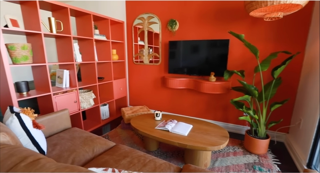 Rich Coral Cube Kallax Shelving Unit - photo 2
