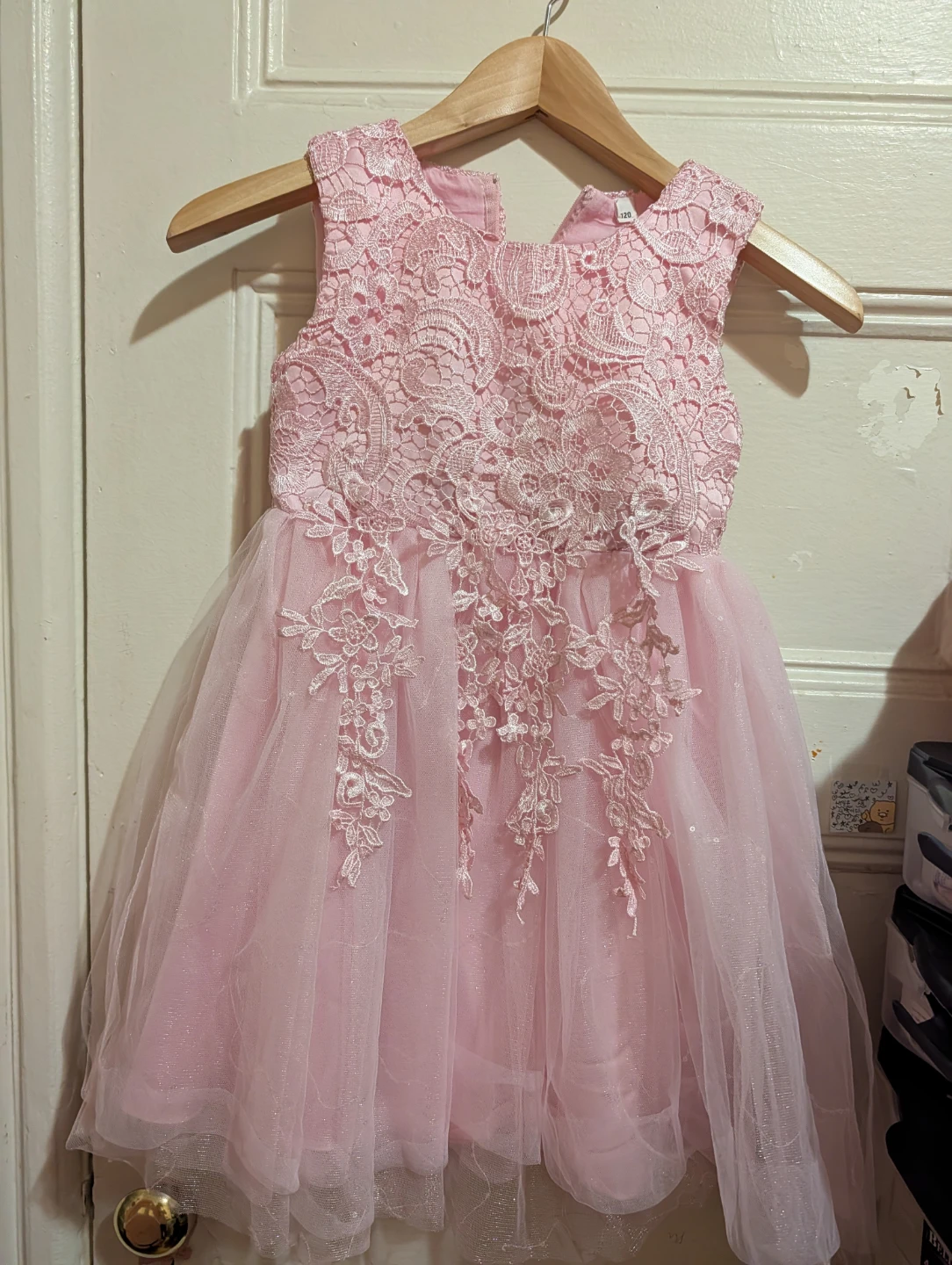 Pink Lace Tulle Flower Girl Dress