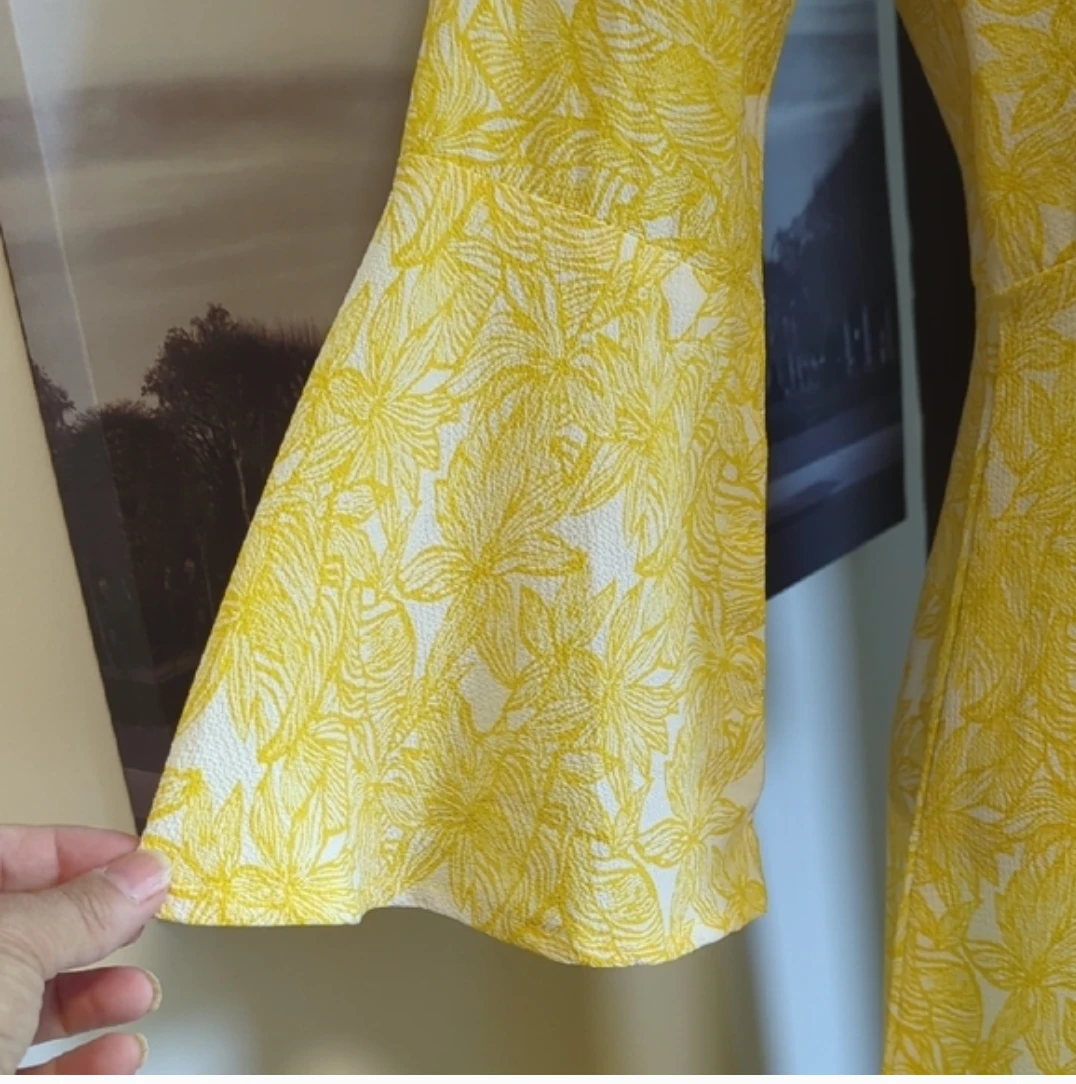 Yellow floral maxi dress - photo 3