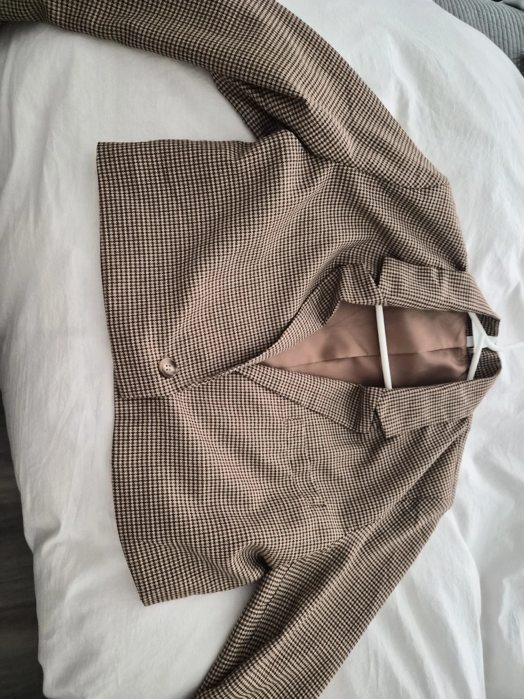Cropped Houndstooth Blazer - photo 3