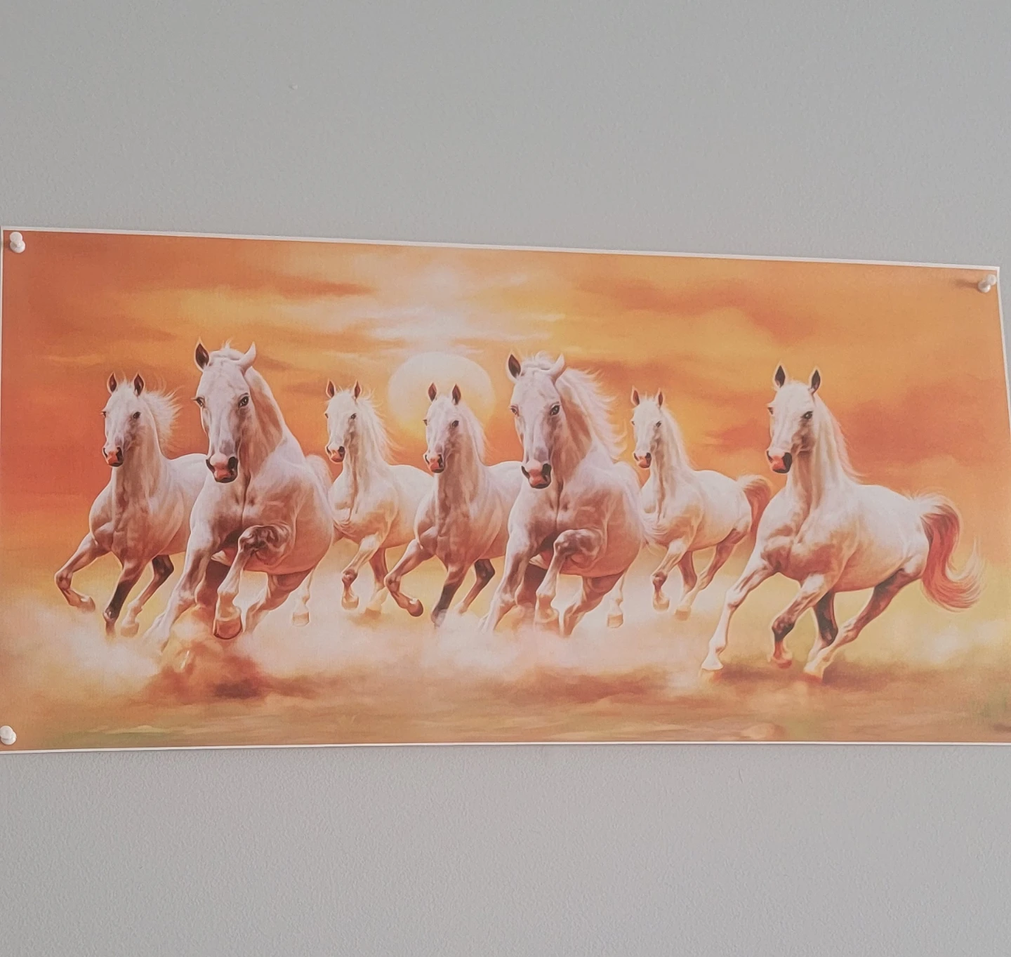 7 Running White Horses