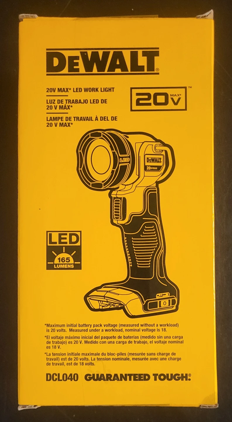 DEWALT 20V MAX LED Work Light DCL040