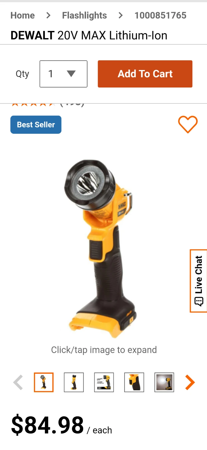 DEWALT 20V MAX LED Work Light DCL040 - photo 2