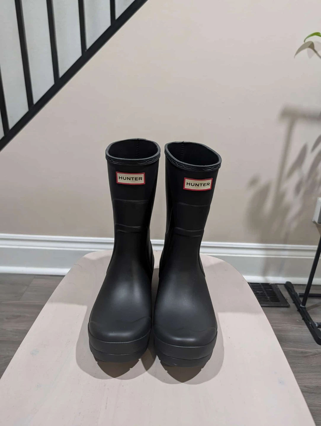 Hunter Boots Black Rubber Rain Boots - Size 9M