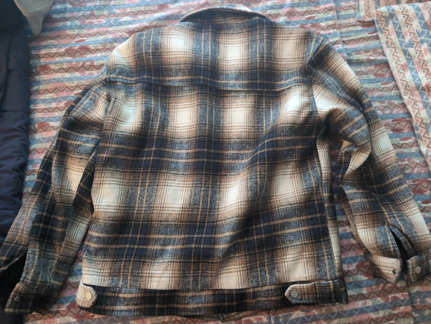 Plaid Flannel Shirt Jacket - photo 3