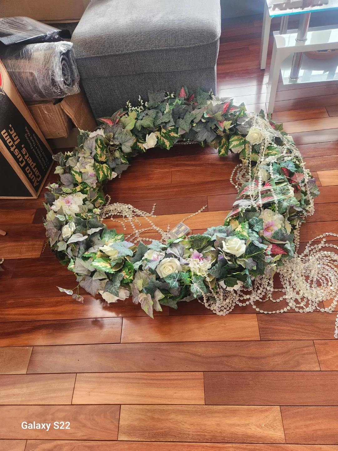 Floral Wreath with Beads