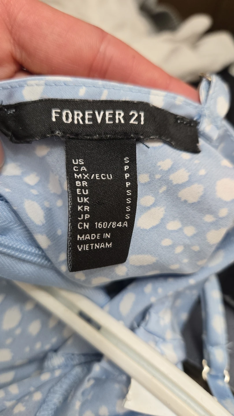 Forever 21 Blue Floral Slip Dress - Size S - photo 2