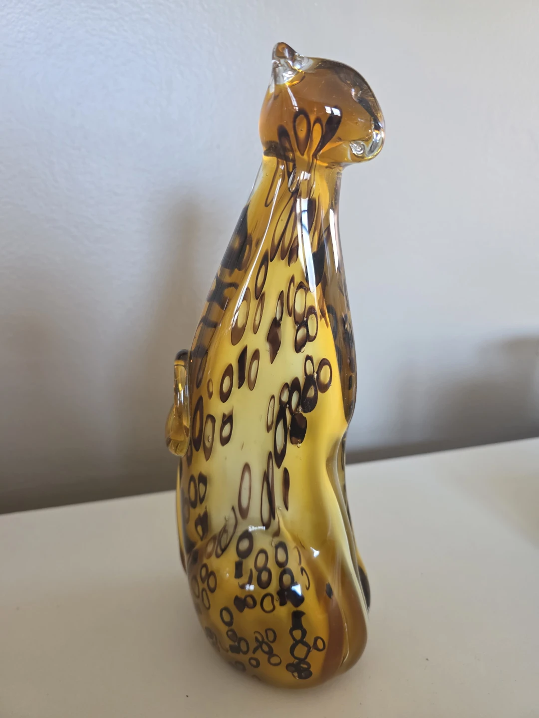 Amber crystal heavy Cheetah  glass - photo 2