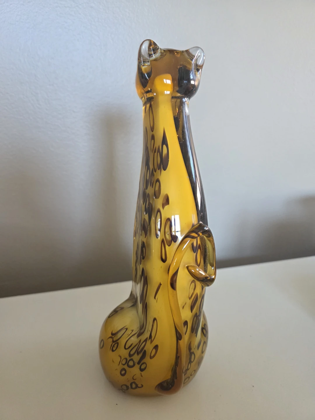 Amber crystal heavy Cheetah  glass - photo 3
