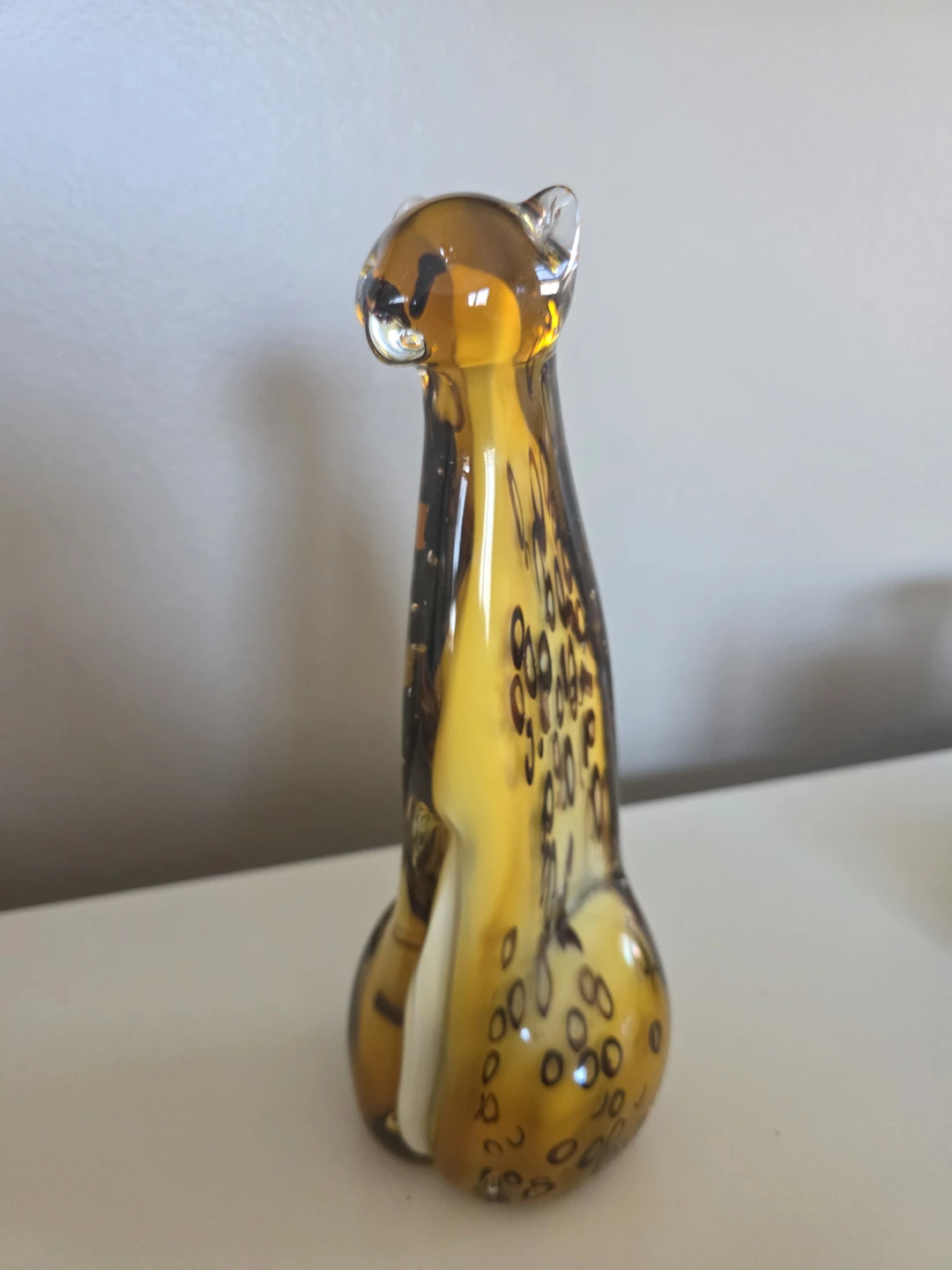Amber crystal heavy Cheetah  glass - photo 4