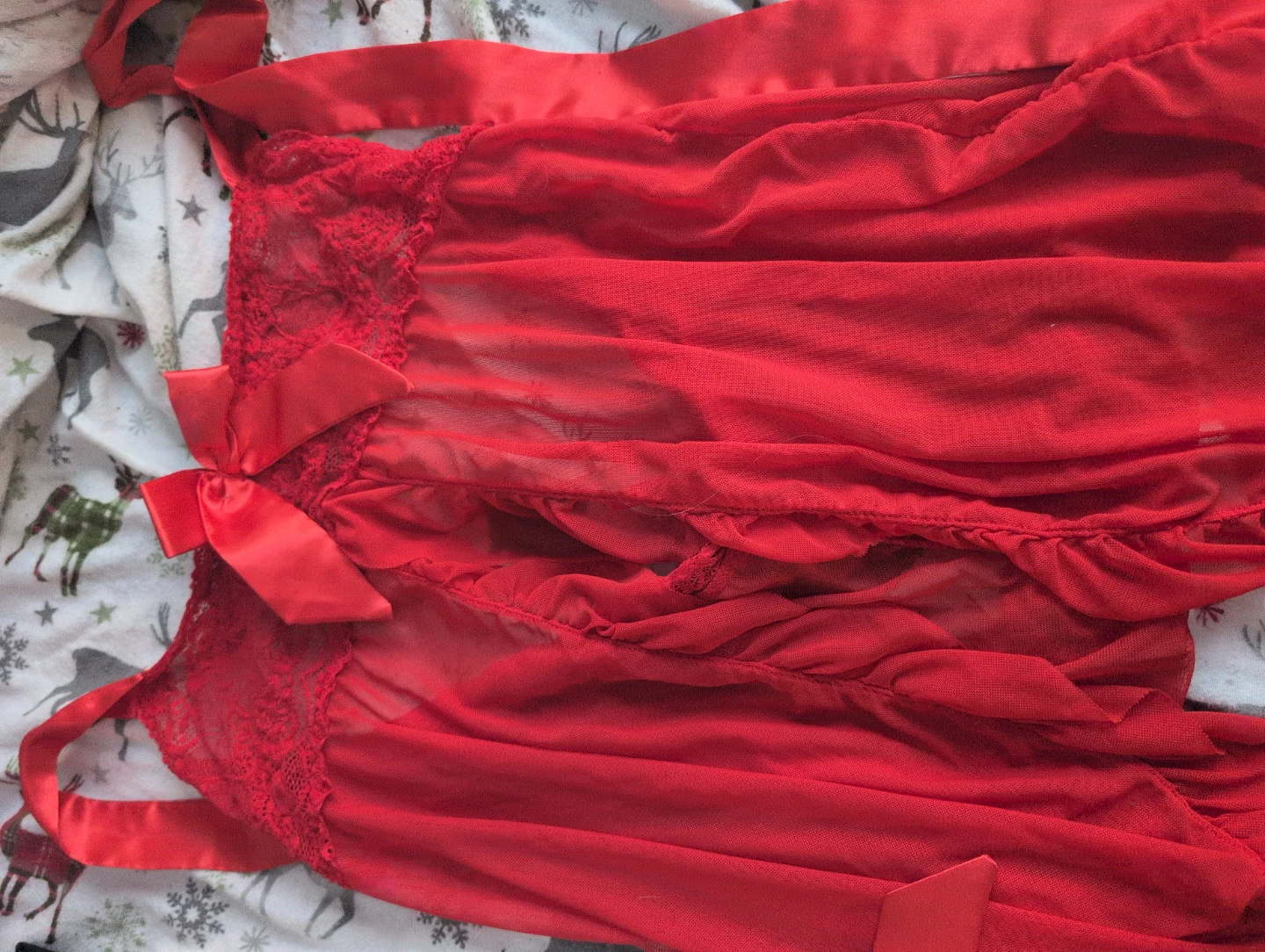 Avidlove Red Lace Babydoll Lingerie XXL