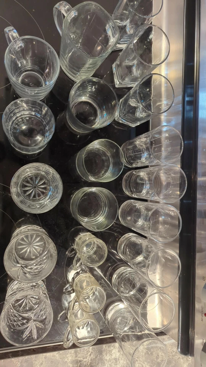 21pcs Assorted cups and cut crystal glasses - photo 2
