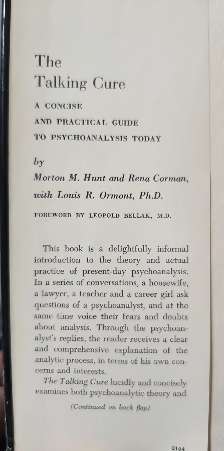 The Talking Cure: Psychoanalysis Today, 1st edition 1964 - photo 4