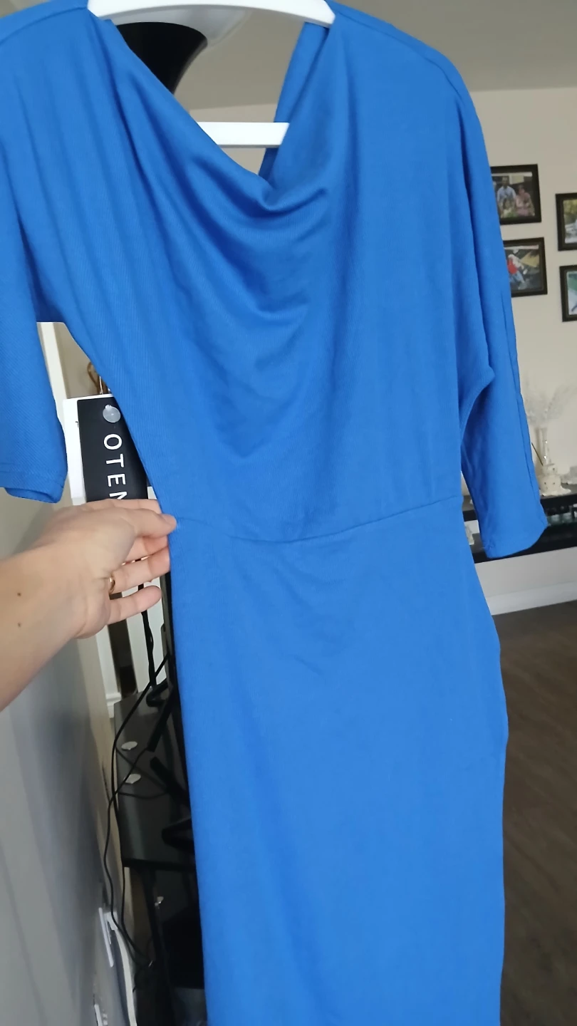 Blue Dress - 95% Rayon, 5% Spandex