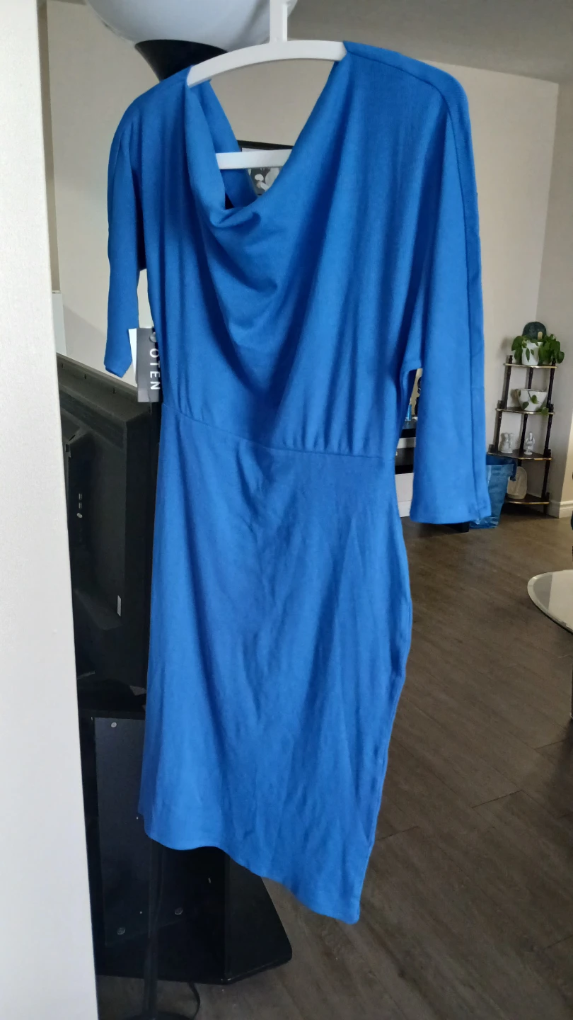 Blue Dress - 95% Rayon, 5% Spandex - photo 2