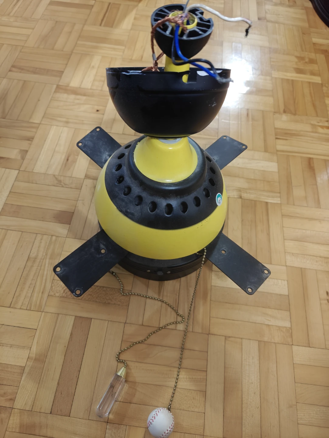 Honey Bee Yellow and Black Ceiling Fan with Hexagonal Blades