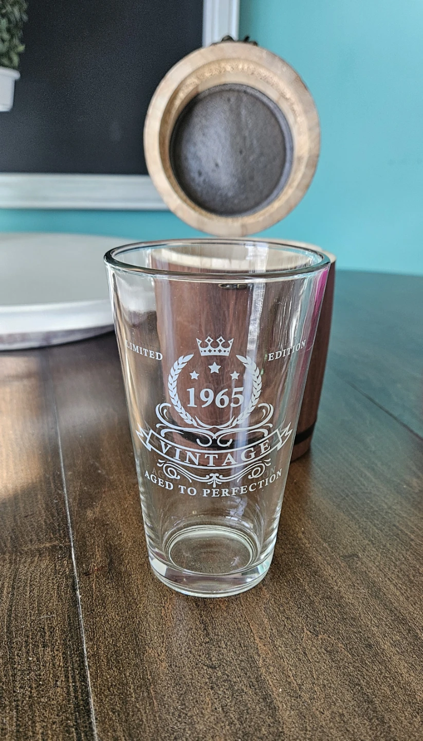1965 glass in barrel