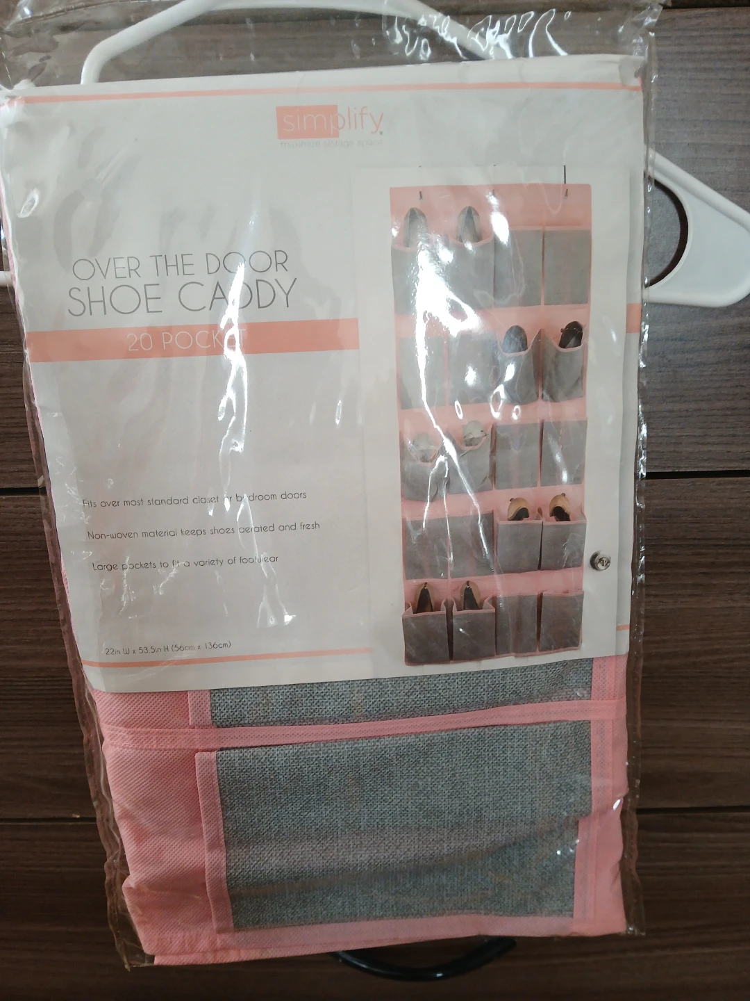 Simplify Over the Door Shoe Caddy - 20 Pockets - photo 4