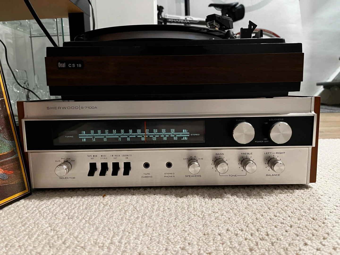 Sherwood S-7100A & Dual CS 18 Turntable - photo 2