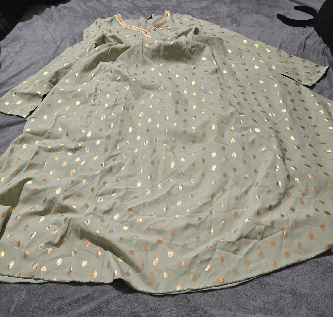Light Green Polka Dot Dress and Skirt Set - photo 3