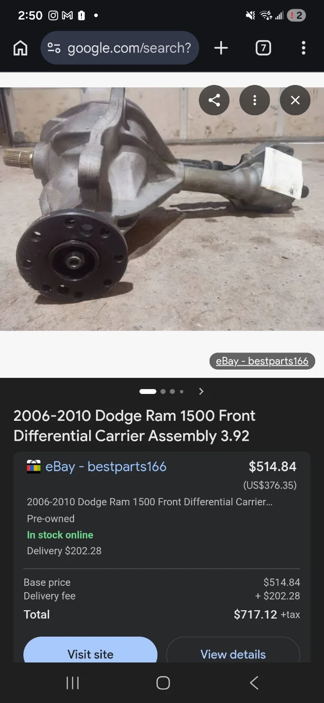 2006-2010 Dodge Ram 1500 Front Differential