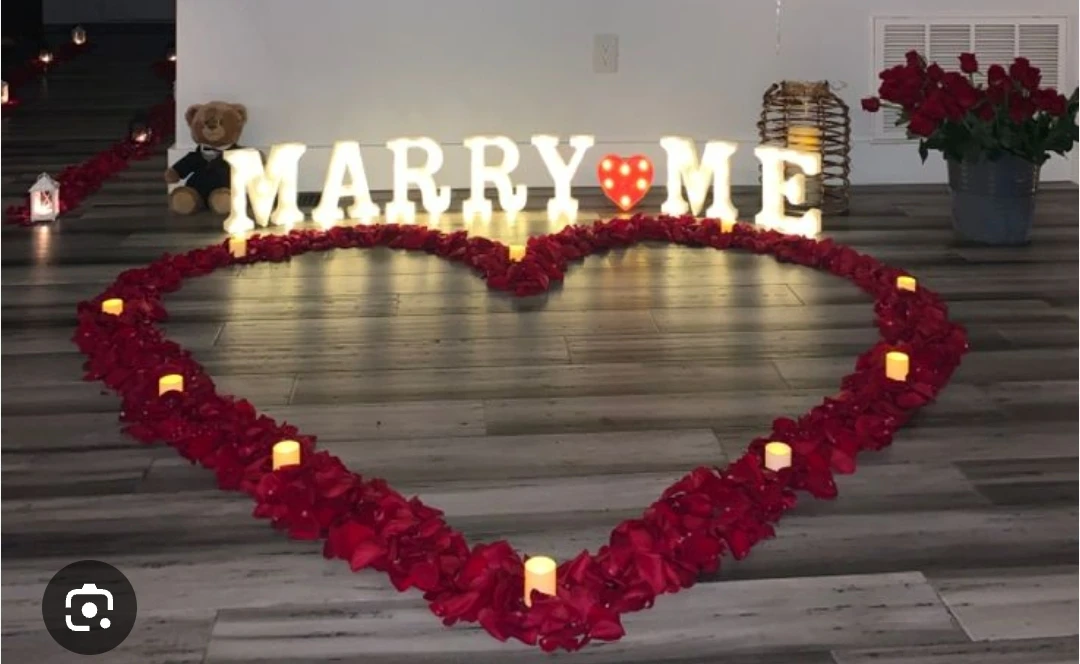 Marry Me Light Up Letters with LED Candles - photo 3