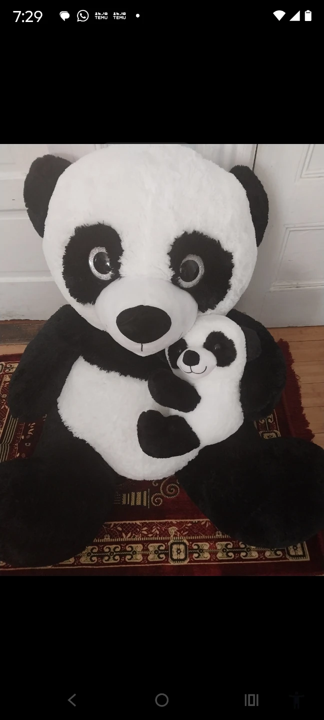 Giant Plush Panda Bear with Baby Panda - photo 2